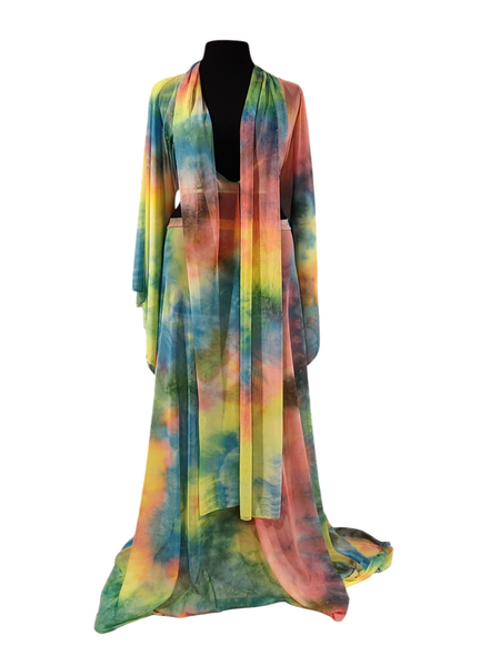 Lulu Tie-Dye Mesh Skirt Set
