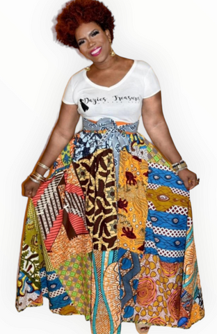 Donna Patchwork Ankara Skirt