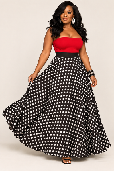 Polka Dot Jersey Skirt