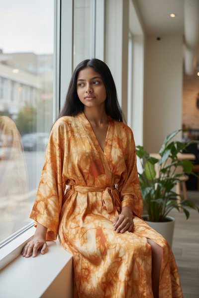 Silk Satin Tye-dye Duster