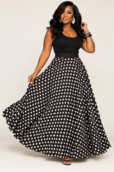 Polka Dot Jersey Skirt