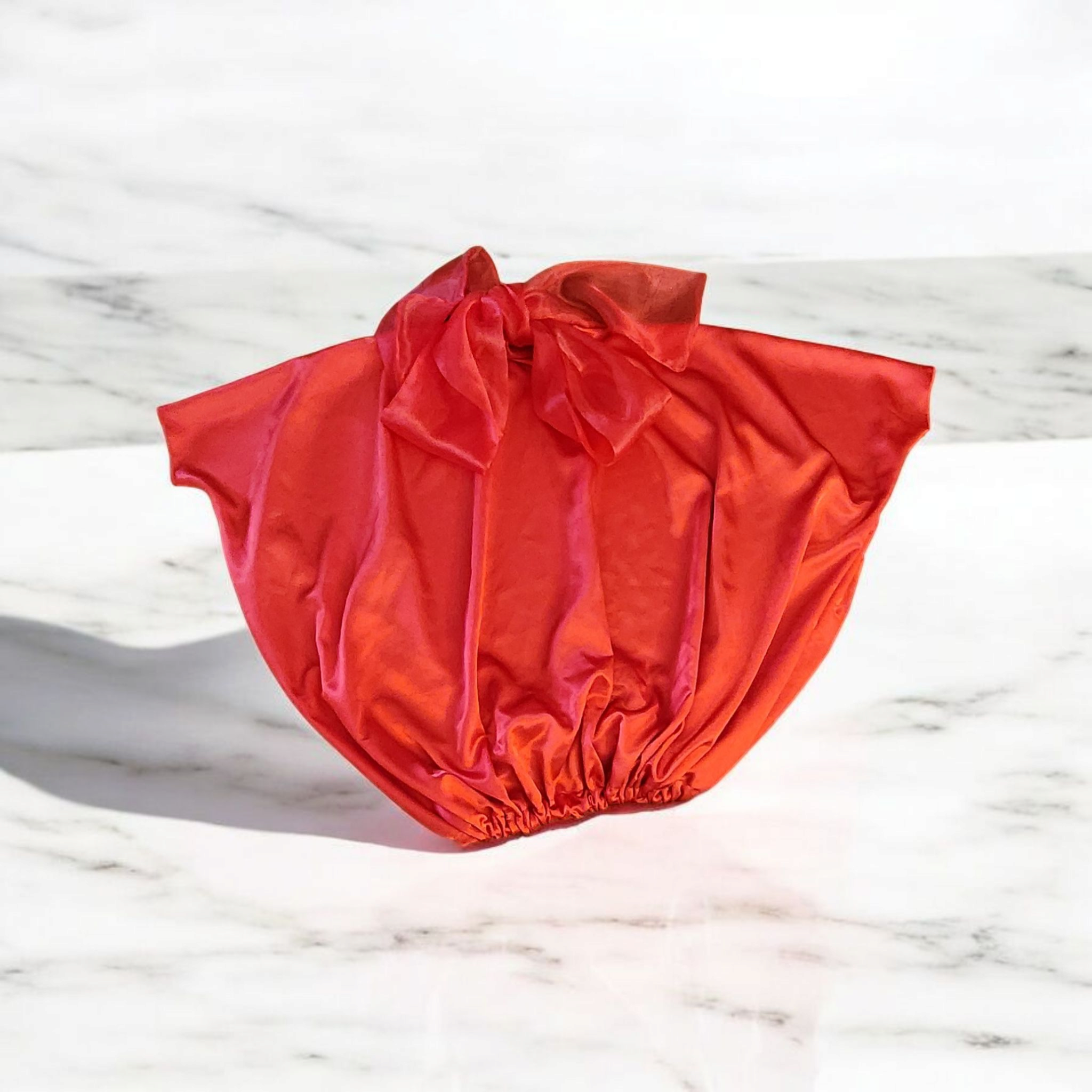 Silk Satin Pussy Bow Bubble Dress