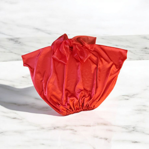 Silk Satin Pussy Bow Bubble Dress