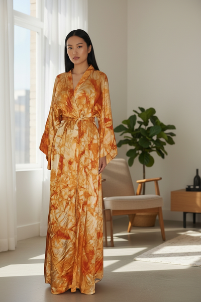 Silk Satin Tye-dye Duster